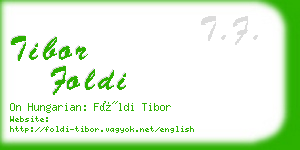 tibor foldi business card